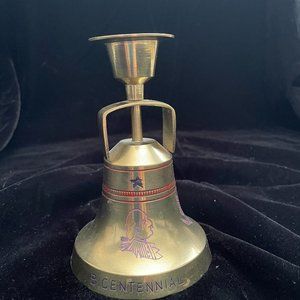 Brass Bicentennial Bell Candle Holder by Bells of Sarna India
